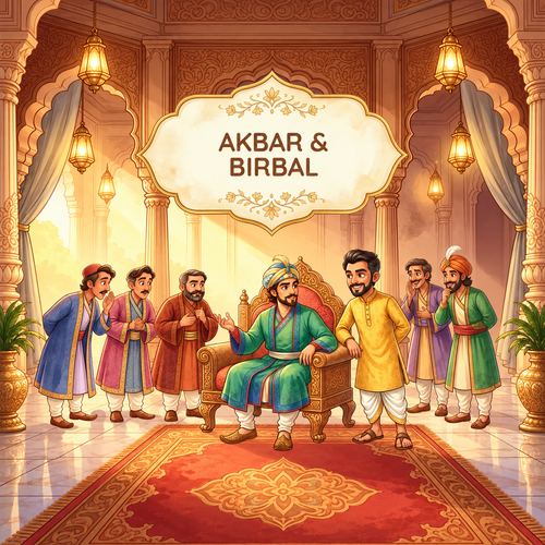Akbar Birbal story illustration
