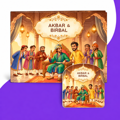Akbar Birbal hardcover storybook and character card