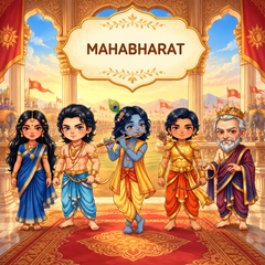 Mahabharat story illustration
