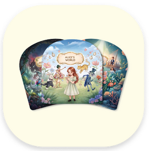 Playset with story books/cards - unlimited stories