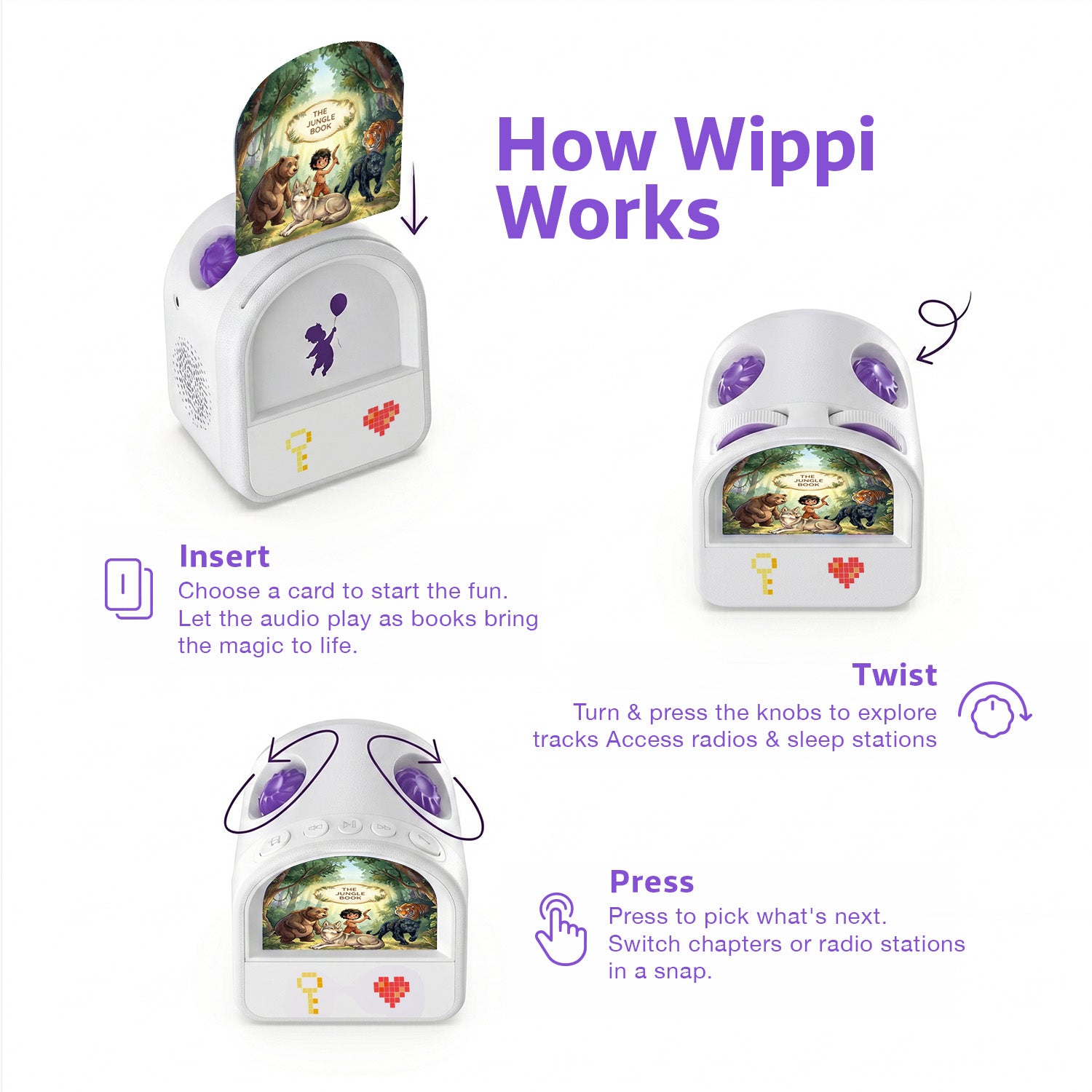 Wippi Royal Kit (Wippi Player + 5 Story Playsets of Your Choice)